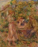 Pierre-Auguste Renoir Three Figures in Landscape oil painting reproduction